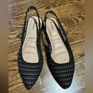 Cynthia Rowley Black and Cream Flats